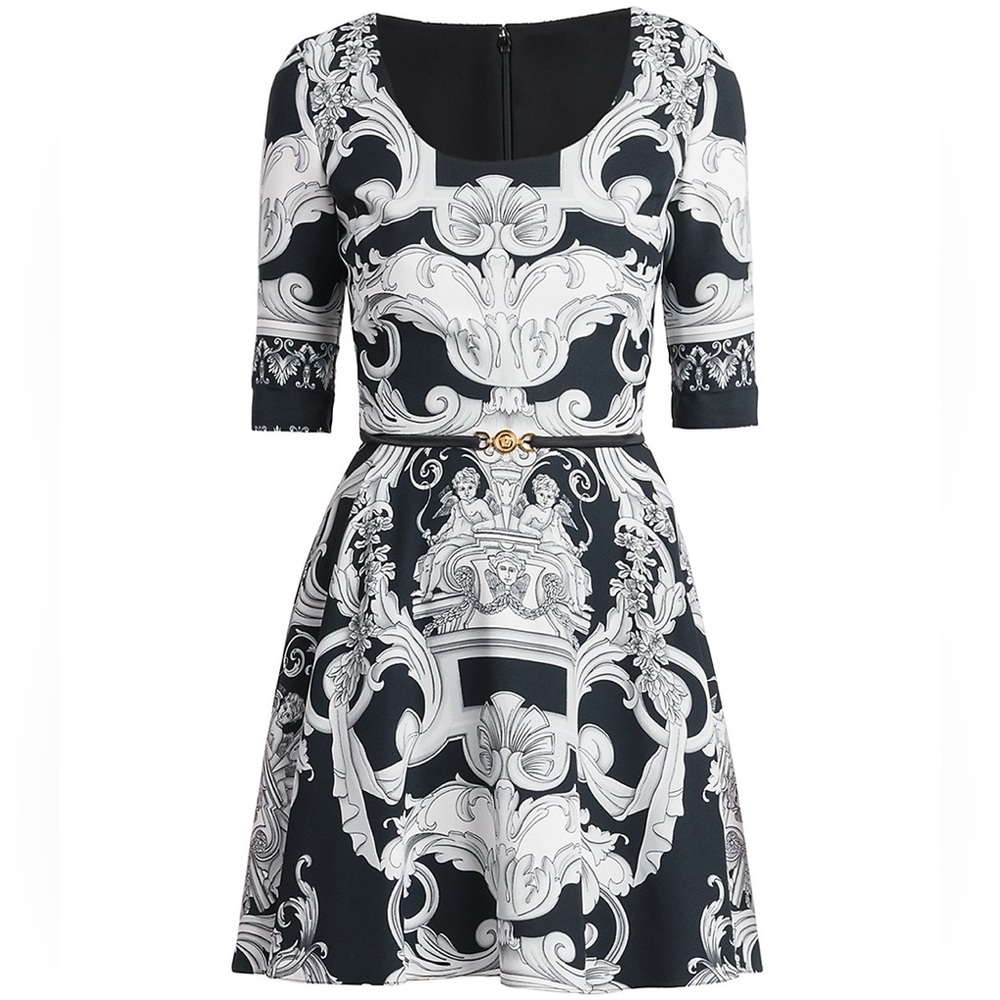 Versace Silver Baroque Dress